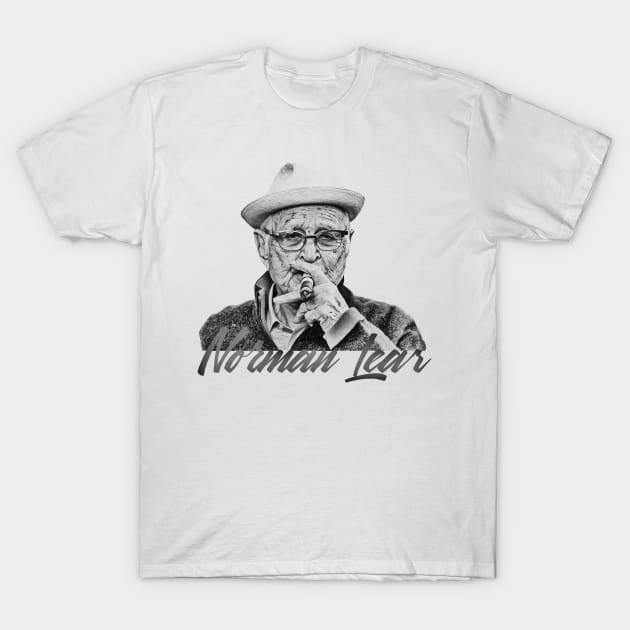 Norman Lear-Tribute Design in Black & White Illustrations T-Shirt by tepe4su